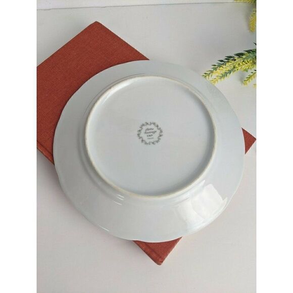 Lierre sauvage CNP France Porcelain Plate Pink Roses - Picture 5 of 7